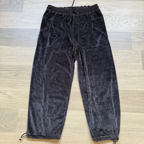 Vintage Jordan Jump Man Pants Men Medium Jogger Velour Black Baggy 90s Y2K - Picture 1 of 15